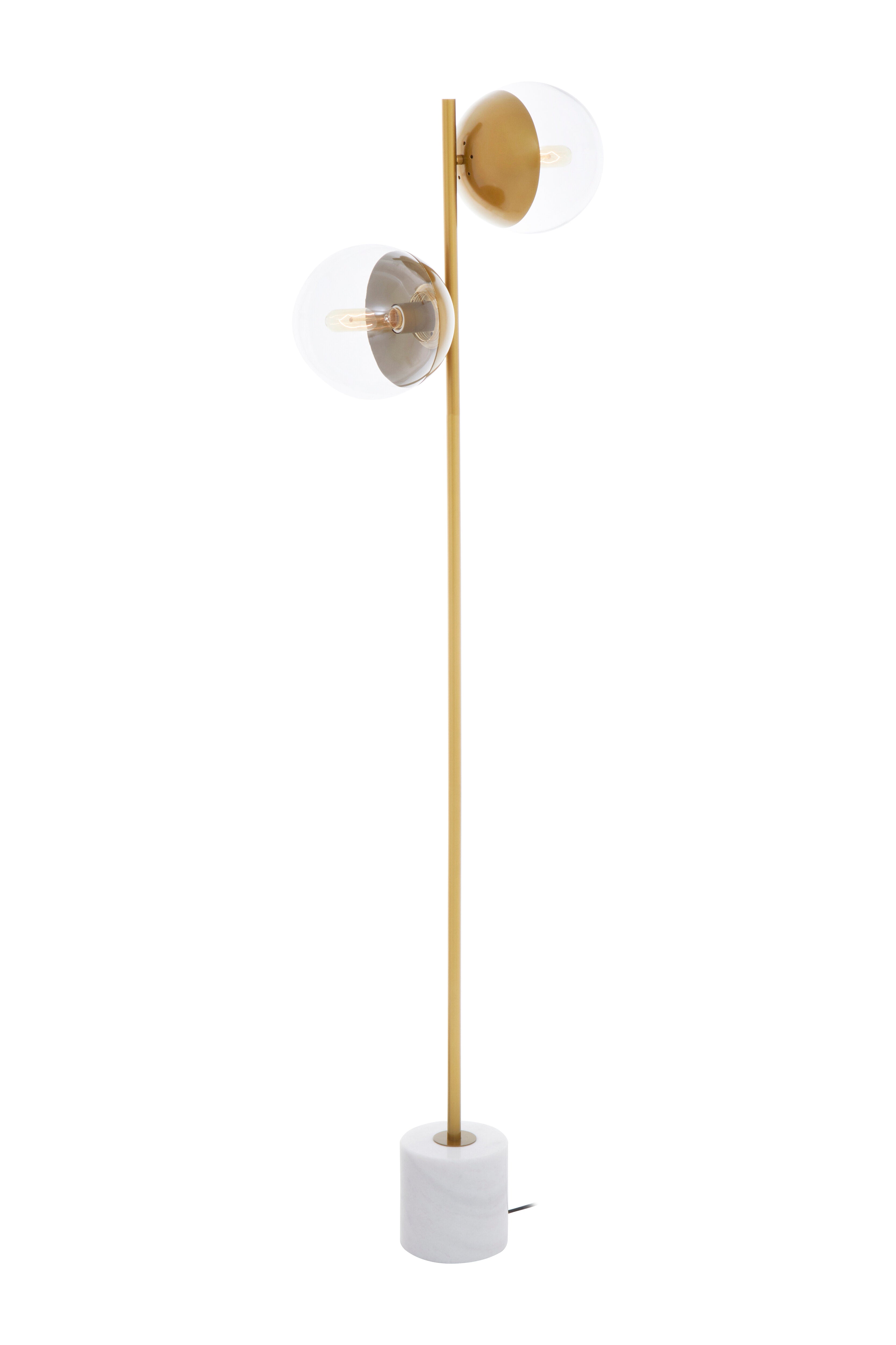Kidston Two Light Gold Finish Floor Lamp